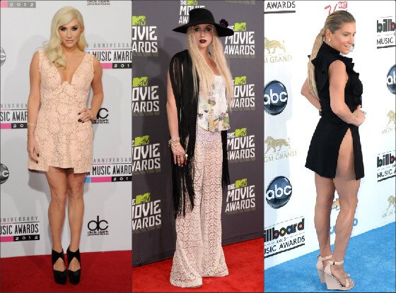O estilo de Kesha no Red Carpet O estilo de Kesha no Red Carpet