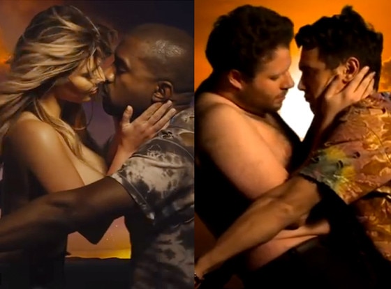 Kim Kardashian, Kanye West, Seth Rogen, James Franco, Bound 2 Video Kim Kardashian, Kanye West, Seth Rogen, James Franco, Bound 2 Video