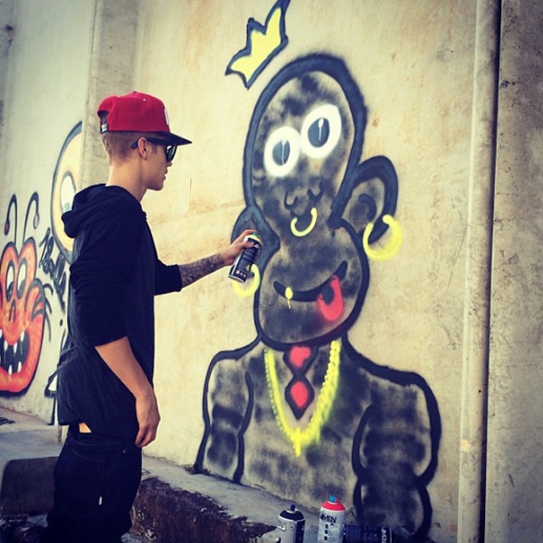 Justin Bieber, Instagram, Graffiti Justin Bieber, Instagram, Graffiti