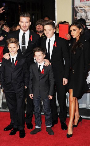 Romeo Beckham, David Beckham, Cruz Beckham, Brooklyn Beckham and Victoria Beckham Romeo Beckham, David Beckham, Cruz Beckham, Brooklyn Beckham and Victoria Beckham