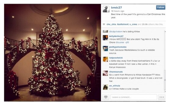 Matt Kemp Khloe Kardashian arvore natal Matt Kemp Khloe Kardashian arvore natal