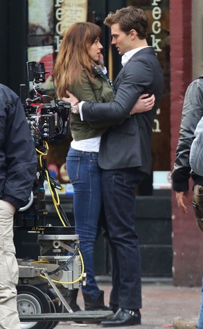 Jamie Dornan, Dakota Johnson, Fifty Shades Of Grey Set Jamie Dornan, Dakota Johnson, Fifty Shades Of Grey Set