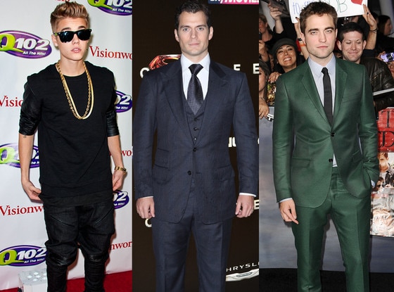 Justin Beiber, Henry Cavill, Robert Pattinson Justin Beiber, Henry Cavill, Robert Pattinson