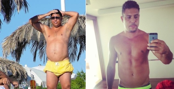 Ronaldo, antes depois