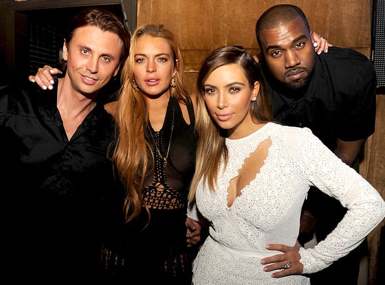 Kim Kardashian, Kanye West, Lindsay Lohan, Jonathan Cheban