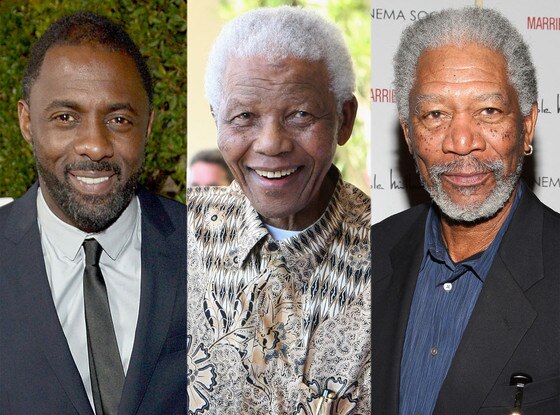 Idris Elba, Nelson Mandela, Morgan Freeman Idris Elba, Nelson Mandela, Morgan Freeman