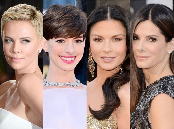 Beauty: Charlize Theron, Anne Hathaway, Catherine Zeta Jones, Sandra Bullock, Oscars 2013 Beauty: Charlize Theron, Anne Hathaway, Catherine Zeta Jones, Sandra Bullock, Oscars 2013