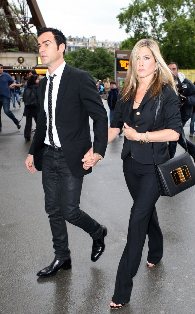 Justin Theroux, Jennifer Aniston, Eiffel Tower Justin Theroux, Jennifer Aniston, Eiffel Tower