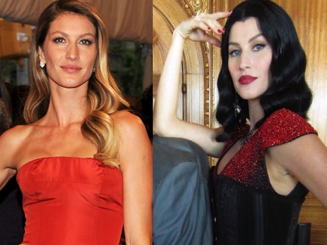 Gisele loira e morena