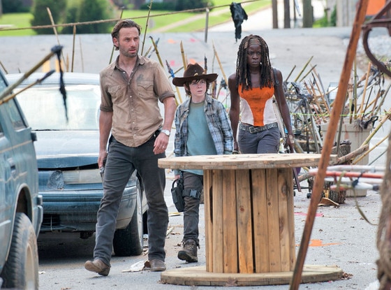 Andrew Lincoln, Chandler Riggs, Danai Gurira, The Walking Dead Andrew Lincoln, Chandler Riggs, Danai Gurira, The Walking Dead