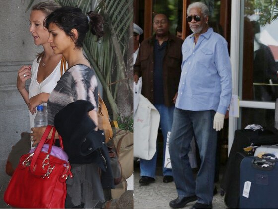 Morgan Freeman e Morena Baccarin Morgan Freeman e Morena Baccarin