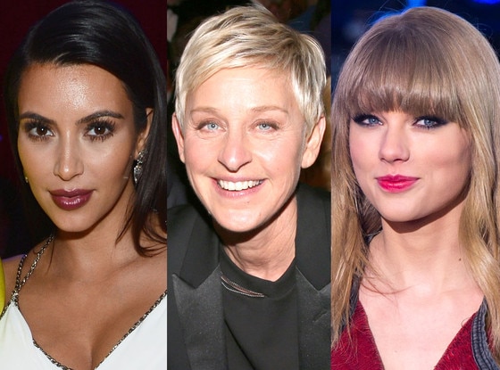 Kim Kardashian, Ellen Degeneres, Taylor Swift Kim Kardashian, Ellen Degeneres, Taylor Swift
