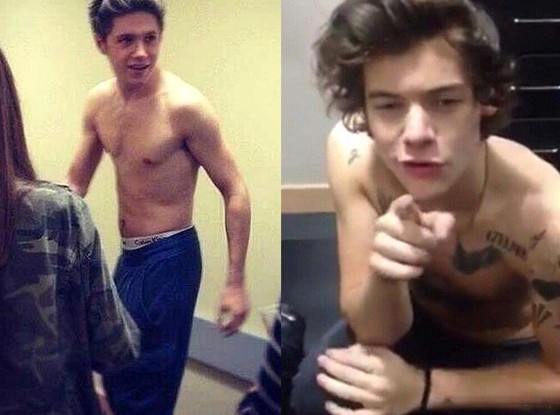 Harry Styles, Niall Horan, One Direction, Shirtless