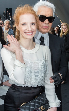 Jessica Chastain, Karl Lagerfeld Jessica Chastain, Karl Lagerfeld