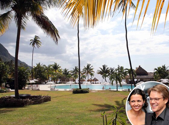 Luciana Bozan Barroso, Matt Damon, St. Lucia, Wedding Renewal Luciana Bozan Barroso, Matt Damon, St. Lucia, Wedding Renewal