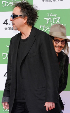 Johnny Depp, Tim Burton, Photobomb