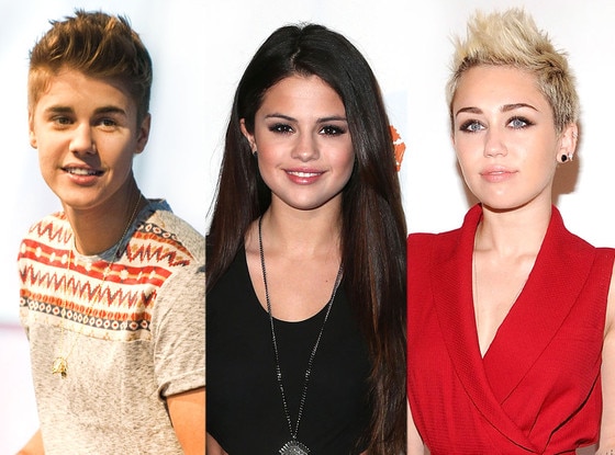 Justin Bieber, Selena Gomez, Miley Cyrus Justin Bieber, Selena Gomez, Miley Cyrus