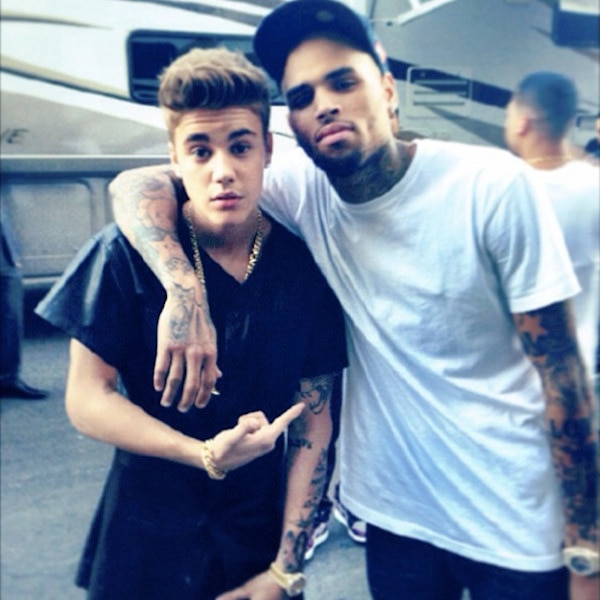 Justin Bieber, Chris Brown, Instagram