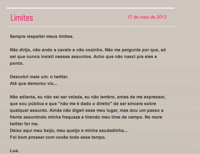 Luana Piovani sai do Twitter Luana Piovani sai do Twitter