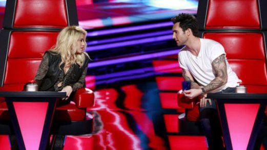 Shakira, Adam Levine, The Voice Shakira, Adam Levine, The Voice