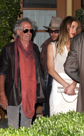 Keith Richards, Johnny Depp, Amber Heard Keith Richards, Johnny Depp, Amber Heard