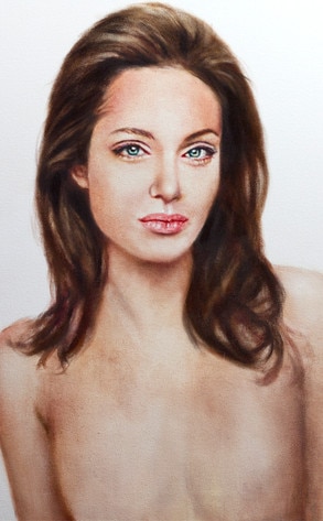 Angelina Jolie,Topless Portrait Angelina Jolie,Topless Portrait