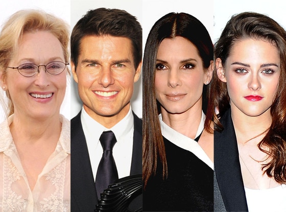 Meryl Streep, Tom Cruise, Sandra Bullock, Kristen Stewart Meryl Streep, Tom Cruise, Sandra Bullock, Kristen Stewart