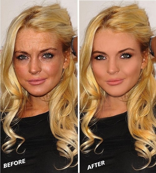 Fotos celebridades antes e depois do Photoshop
