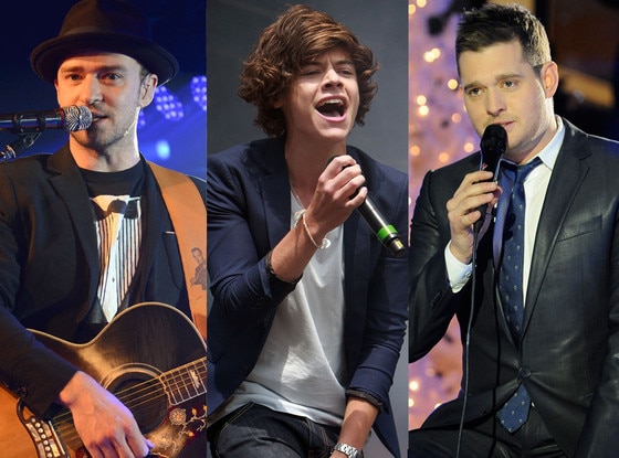 Justin Timberlake, Michael Buble, Harry Styles Justin Timberlake, Michael Buble, Harry Styles