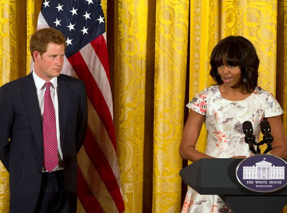 First lady Michelle Obama, Prince Harry First lady Michelle Obama, Prince Harry