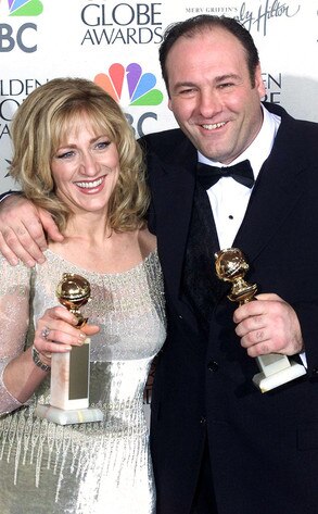 James Gandolfini, Edie Falco, Golden Globes James Gandolfini, Edie Falco, Golden Globes