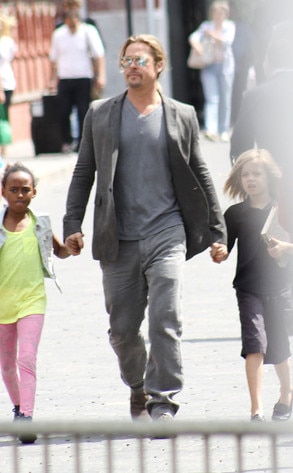 Brad Pitt, Shiloh, Zahara Brad Pitt, Shiloh, Zahara