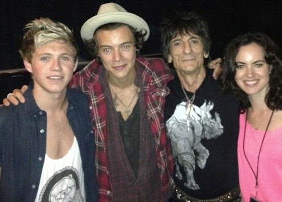 Harry Styles, Niall Horan, Ronnie Wood, One Direction Harry Styles, Niall Horan, Ronnie Wood, One Direction