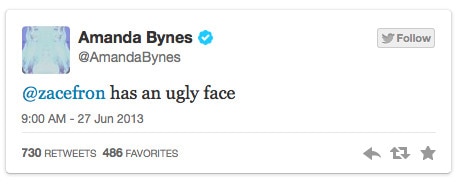 Amanda Bynes, Zac Efron, Tweets Amanda Bynes, Zac Efron, Tweets