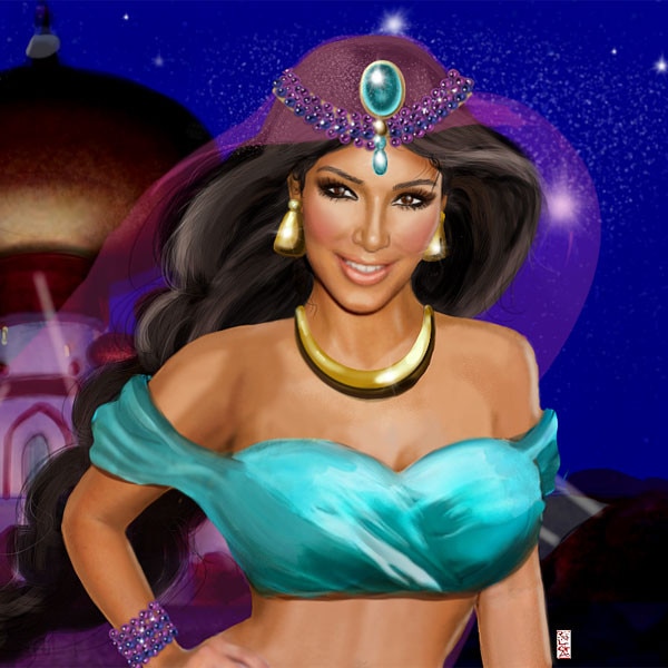 Kim Kardashian, Princess Jasmine, Instagram Kim Kardashian, Princess Jasmine, Instagram