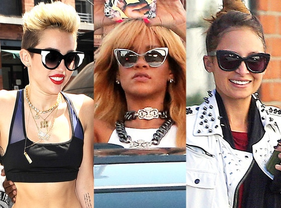 Nicole Richie, Rihanna, Miley Cyrus, Sunglasses Trend Nicole Richie, Rihanna, Miley Cyrus, Sunglasses Trend