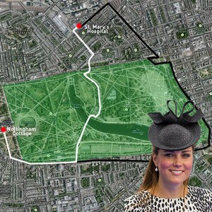 Kate Middleton, Royal Baby, Route to Hospital Kate Middleton, Royal Baby, Route to Hospital