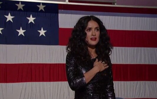 Salma Hayek, David Letterman Salma Hayek, David Letterman
