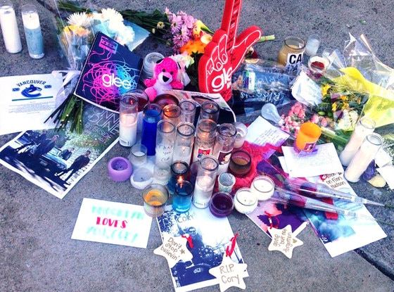 Cory Monteith, Memorial Cory Monteith, Memorial