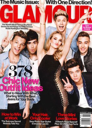 Glamour, Rosie Huntington-Whiteley, One Direction Glamour, Rosie Huntington-Whiteley, One Direction