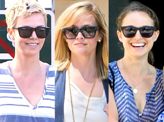 Reese Witherspoon, Natalie Portman, Charlize Theron, Sunglasses Trend Reese Witherspoon, Natalie Portman, Charlize Theron, Sunglasses Trend