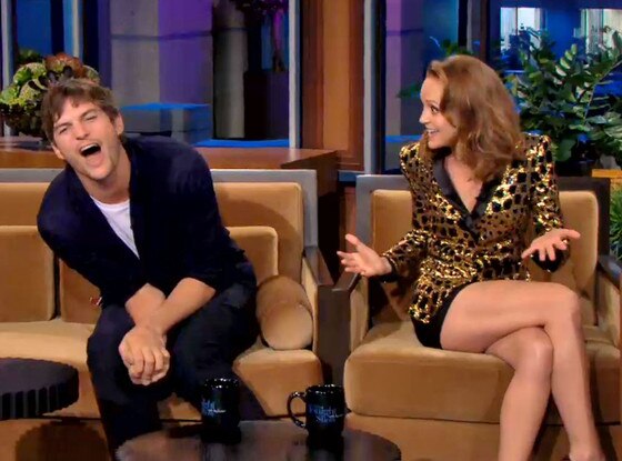 Ashton Kutcher, Jayma Mays, Jay Leno Ashton Kutcher, Jayma Mays, Jay Leno