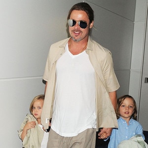 Brad Pitt, Knox Jolie-Pitt, Vivienne Jolie-Pitt Brad Pitt, Knox Jolie-Pitt, Vivienne Jolie-Pitt