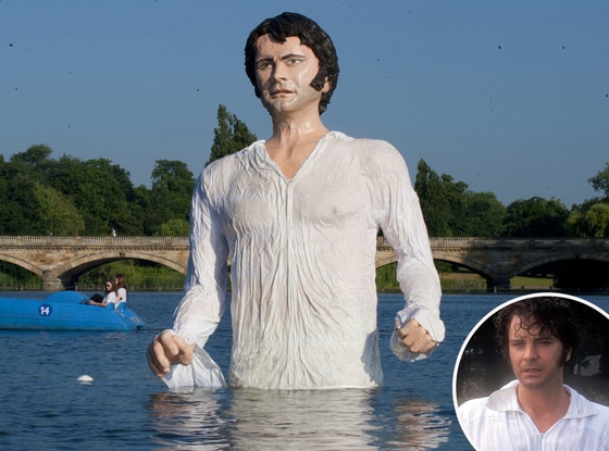 Colin Firth, Mr. Darcy, Serpentine Lake, Hyde Park Colin Firth, Mr. Darcy, Serpentine Lake, Hyde Park