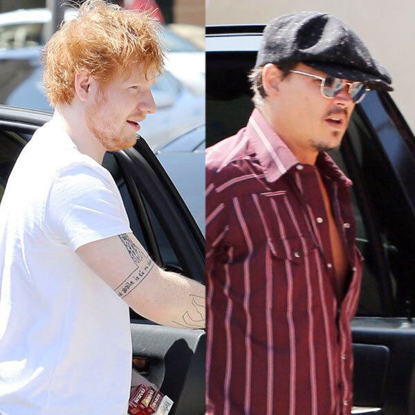 Johnny Depp, Ed Sheeran Johnny Depp, Ed Sheeran