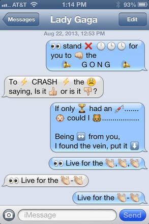 Lady Gaga, Emoji Lady Gaga, Emoji