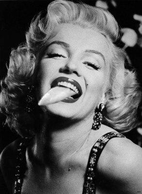 Marilyn Monroe with tongue Marilyn Monroe with tongue