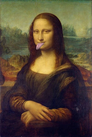 Mona Lisa with tongue Mona Lisa with tongue