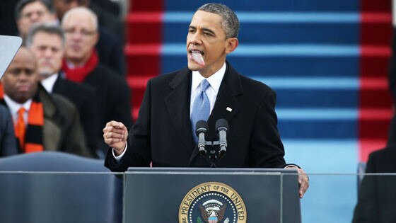 Barack Obama with tongue Barack Obama with tongue