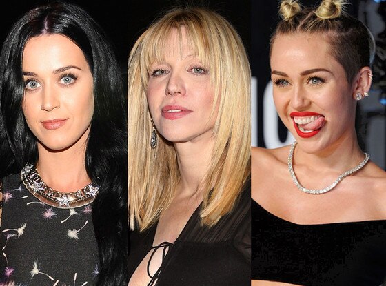 Katy Perry, Courtney Love, Miley Cyrus Katy Perry, Courtney Love, Miley Cyrus